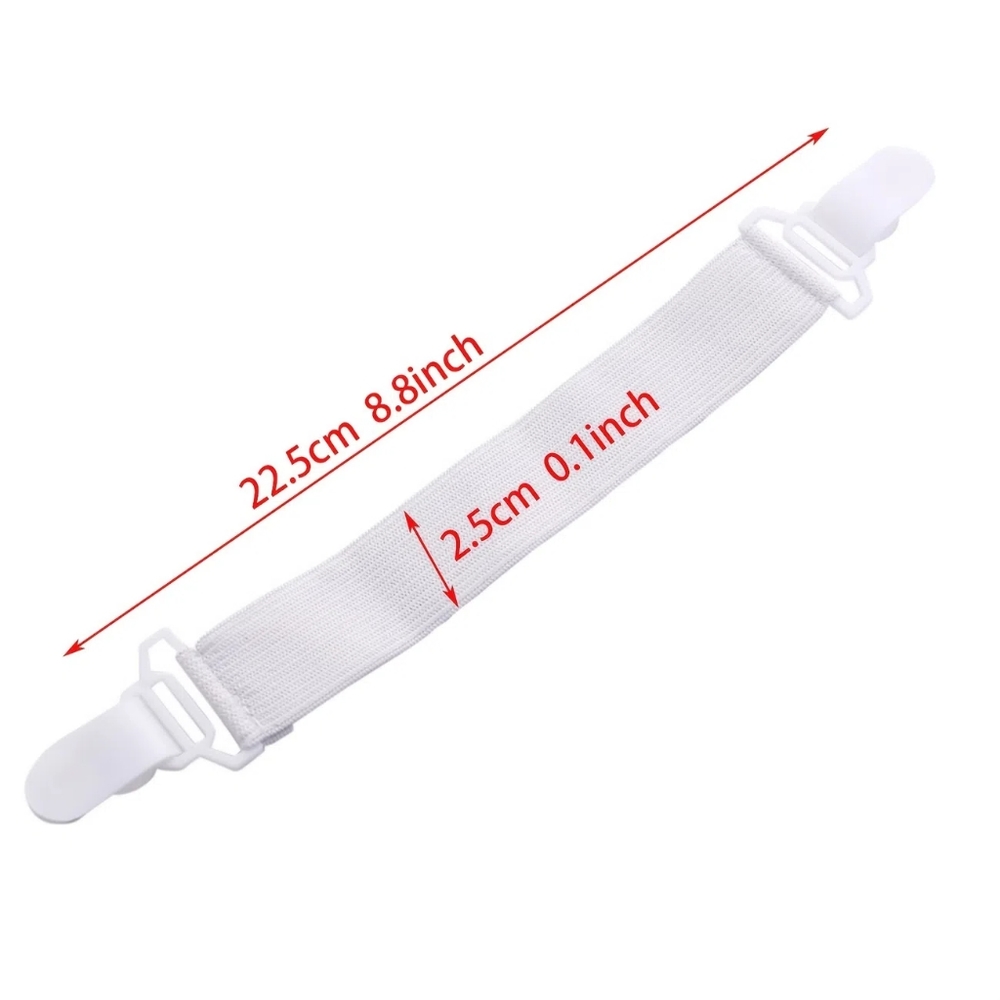 4 Pcs A Set White Bed Sheet Non-slip Fasteners,